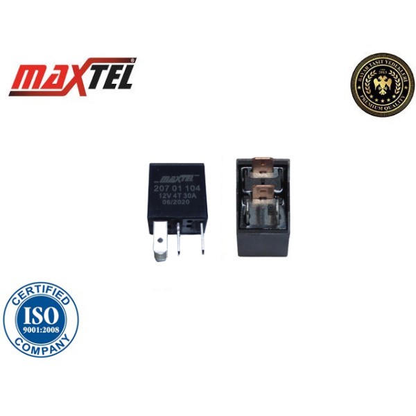 MAXTEL 20701104 Mikro Röle 12V 20A 4 Fişli 