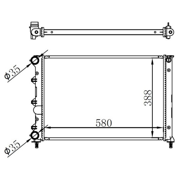 ORIS BAF211022 Radyatör Brazing Mt 580X388X22 147 1.6/2.0 00 60052