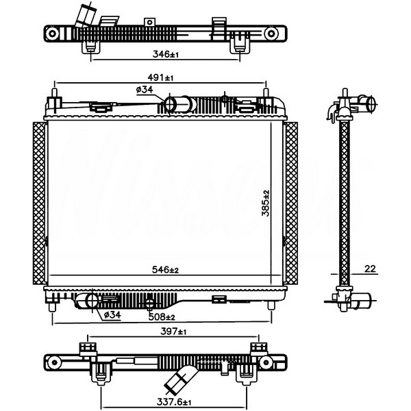 ORIS BFR221018 Radyatör Ford Corrıuer-Fiesta 1.5 TDCI 2017 