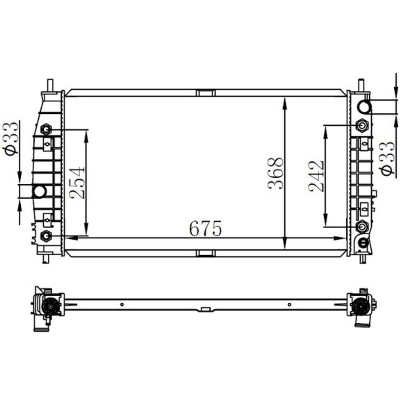 ORIS BGM087026 Radyatör Brazing Chrysler 300M 98-04 675X368X26 Mek/Otomatik