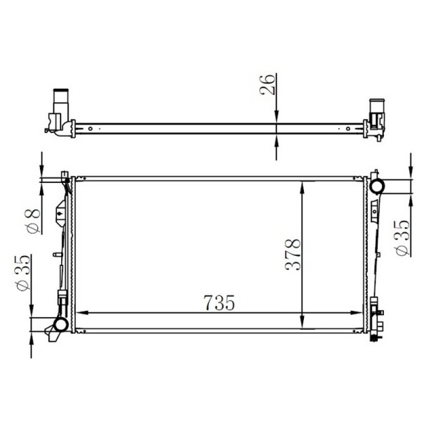 ORIS BGM190026 Su Radyatoyu Chrysler Voyager 2,8 Crd 01- 