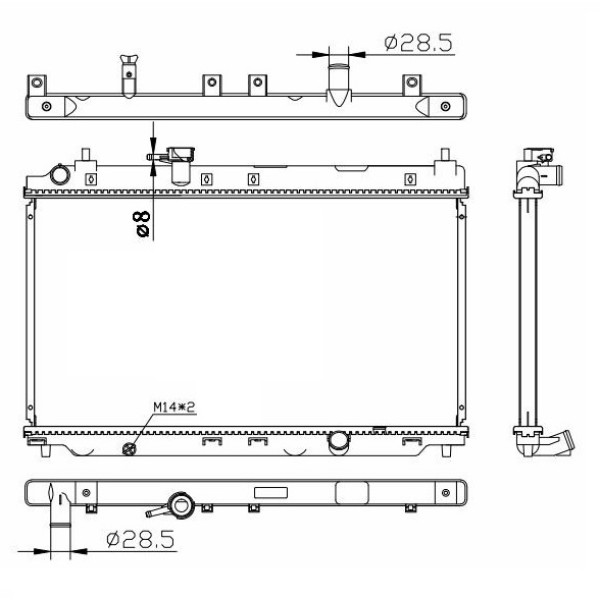 ORIS BHN902026 Radyatör Brazing Mt 350X648X26 City 2004