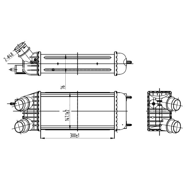 ORIS IFI510076 Turbo Radyatörü (Intercooler) Jumpy Expert Scudo 1.6 HDI Dmtj 07- (Mek) (Ac-) (300X15