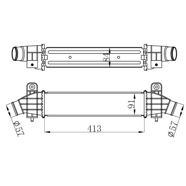 ORIS IFR002085 Turbo Radyatörü Intercooler Mondeo III 2.0TDCI 2.2TDCI 00 07 412X91X85 Mek.-Otomatik 