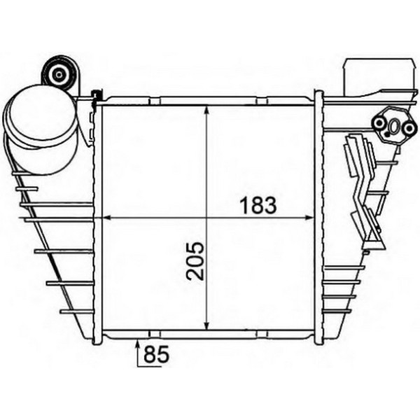 ORIS IVW007085 Turbo Radyatörü Intercooler VW Golf IV 97 Bora 99 183X162X85 Mek.-Otomatik
