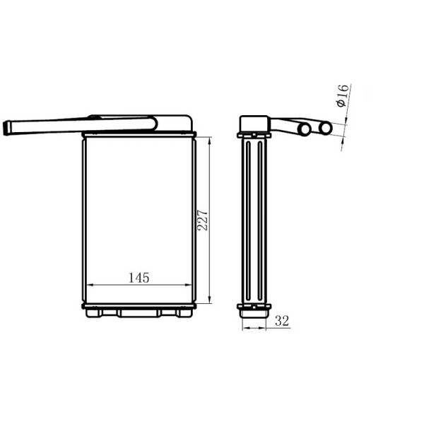 ORIS KFR008036 Kalorifer Radyatörü Ford Transit 1.6-2.0-2.5D 85-92 227X148X36 
