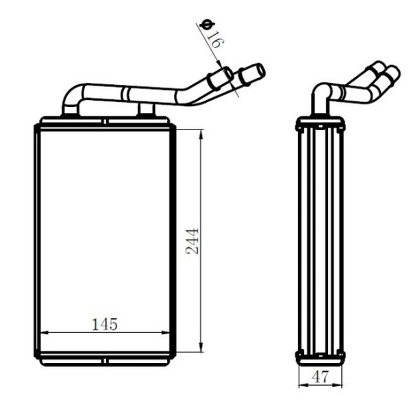 ORIS KFR063047 Kalorifer Radyatörü Transit 2,0Efı/2,5Td 94- (244×145×47)