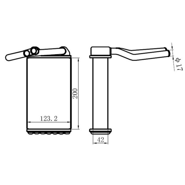 ORIS RAD KHN027032 Kalorifer Radyatörü Civic 91-95 (Brazıng-Am) (200*123*32) 