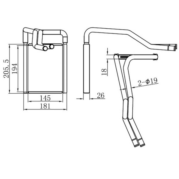 ORIS KHY044026 Kalorifer Radyatörü Elantra 2011 - 