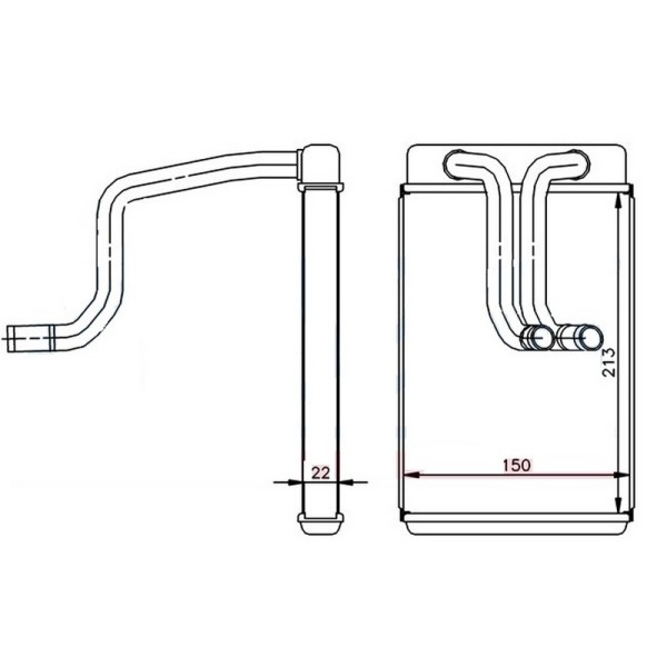 ORIS KHY072021 Kalorifer Radyatörü Matrız 1,5CRDI 01- (210×160×21)
