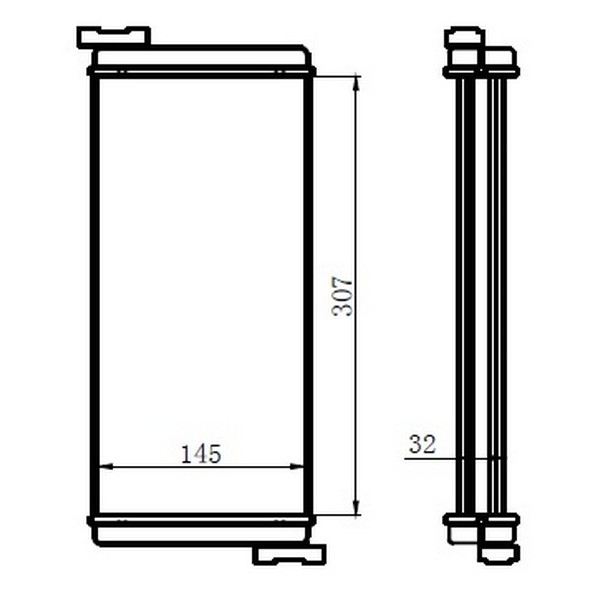 ORIS KME006032 Kalorifer Radyatörü Mercedes Benz 190W 201 2.0-2.2-2.5D-2.5Td 82 307X145X32 Oto.-Mek. 