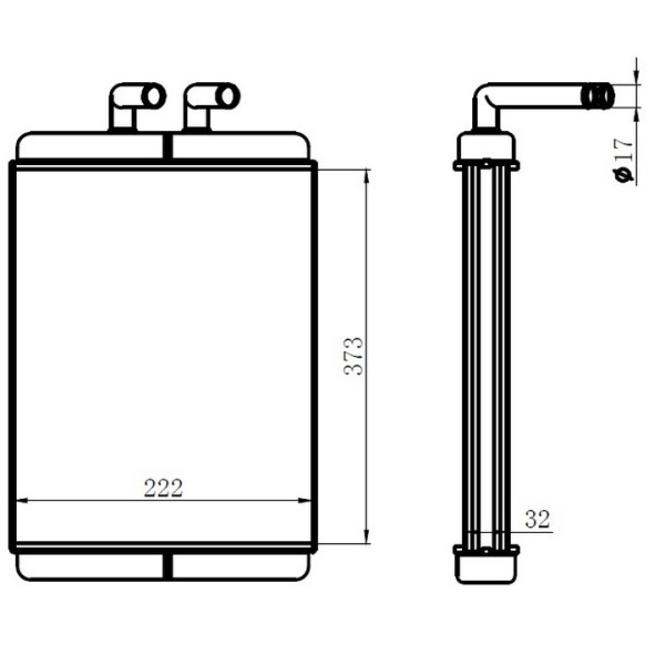 ORIS KME012032 Kalorifer Radyatörü Mercedes Benz Ng 87 373X222X32 Oto.-Mek. 