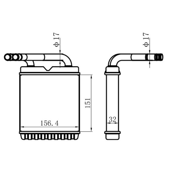 ORIS KMI002032 Kalorifer Radyatörü L300 1995-2008 (151×156×32) 