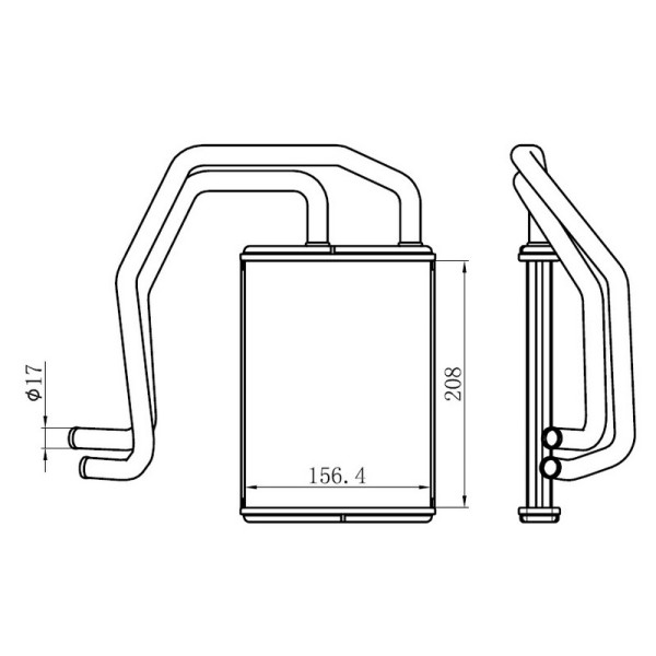 ORIS KMI021032 Kalorifer Radyatörü Fuso Canter (208×156×32)