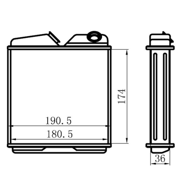 ORIS KOP001032 Kalorifer Radyatörü Vectra A Sası (175×174×32)