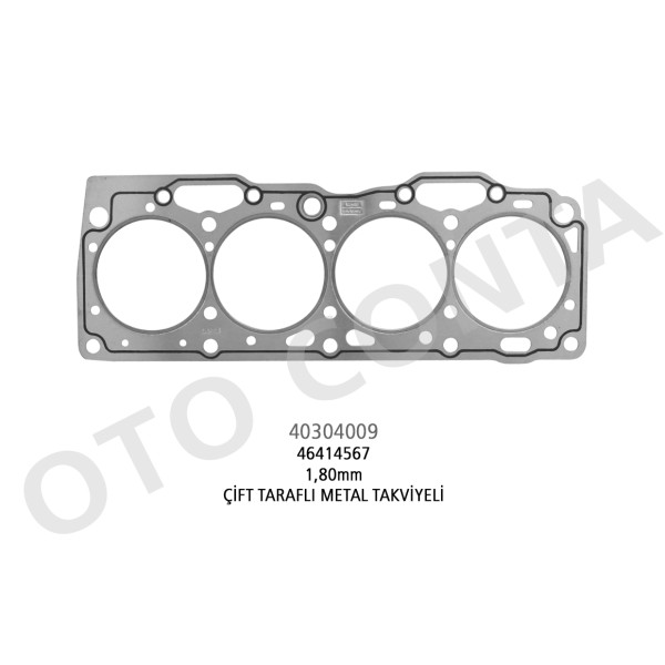 OTO CONTA 40304009 Silindir Kapak Contası Lpglı Araçlara Metal Takviyelı 1.80Mm Çift Taraf Tempra 1.