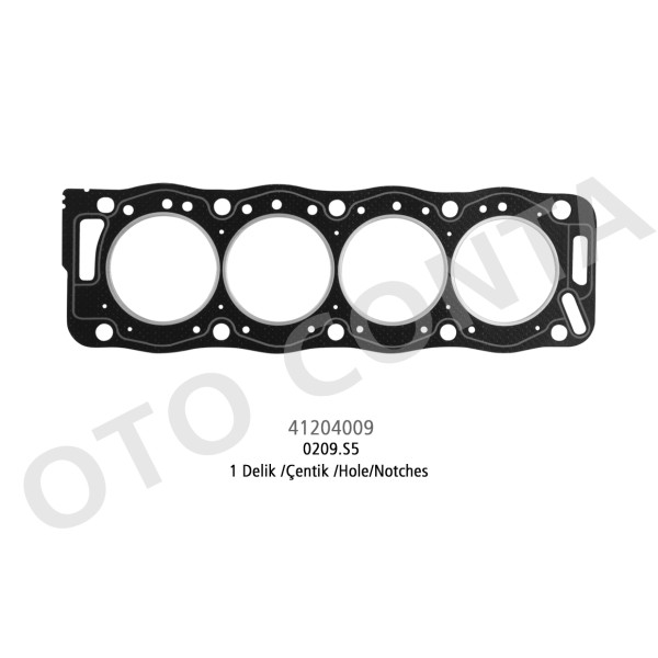 OTO CONTA 41204009 Silindir Kapak Contası 1 Delık Partner 1.9D Xud9 1.8D Xud7 1.36Mm 