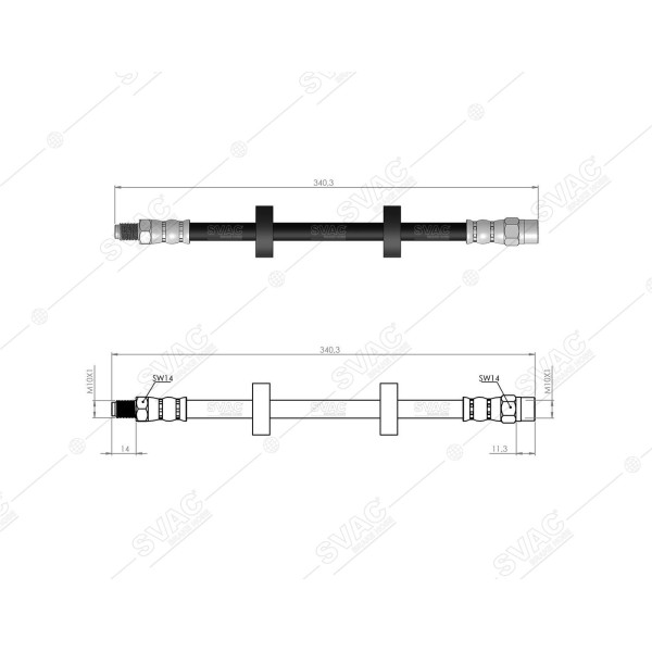SVAC 10-111 Ön Fren Hortumu Golf I-Iı Jetta II 86- Passat 81- VW