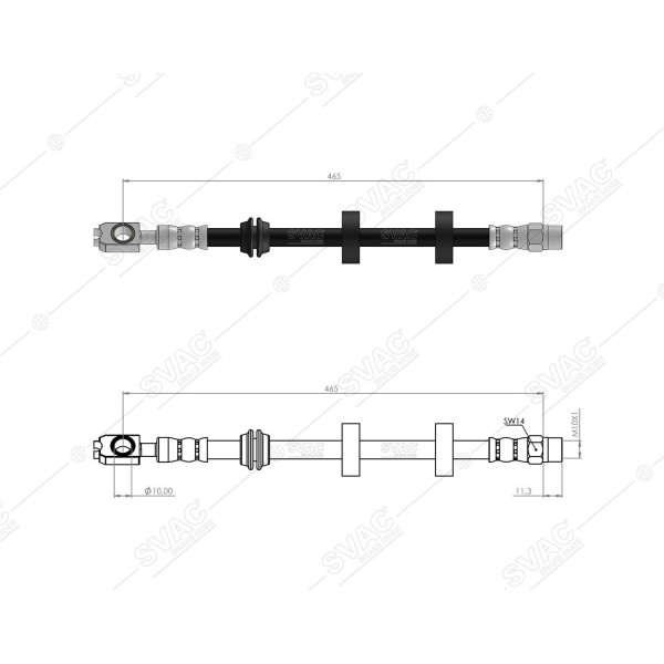 SVAC 10-126 Ön Fren Hortumu Golf III Vento 92-99 