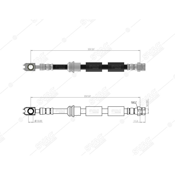 SVAC 10-129 Fren Hortumu Ön Octavia 97-11 A3 97-03