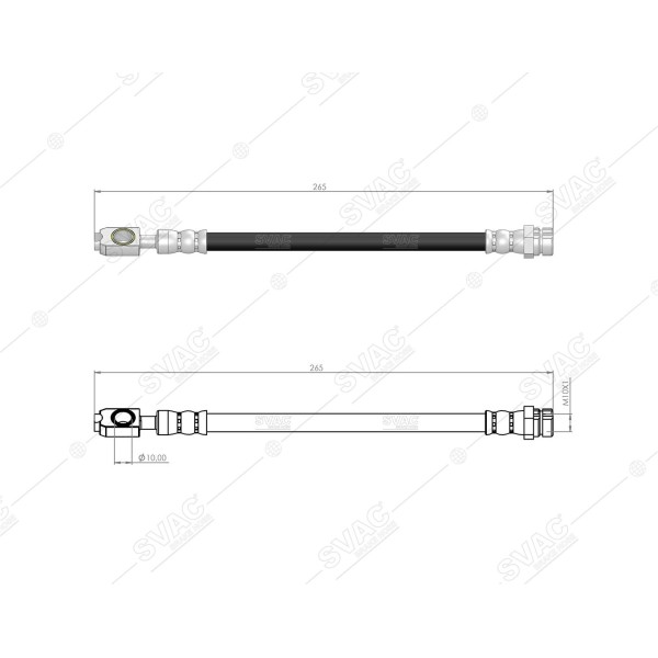 SVAC 10-136 Arka Fren Hortumu Sol Jetta III IV Leon 05- Superb 08- Golf VI 08- Octavia 09- A1 11- To