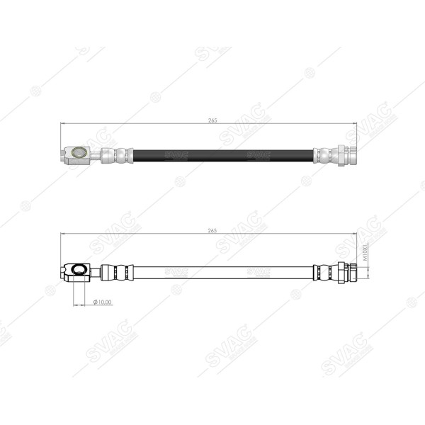 SVAC 10-137 Arka Fren Hortumu Sağ Jetta III IV Leon 05- Superb 08- Golf VI 08- Octavia 09- A1 11- To