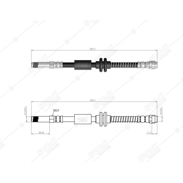 SVAC 10-148 Ön Fren Hortumu Amarok 10-