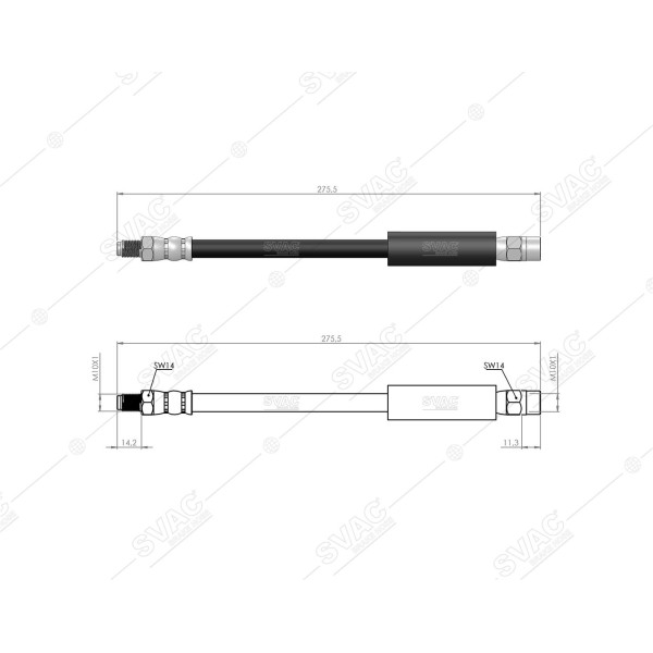 SVAC 10-178 Arka Fren Hortumu A8 94-02