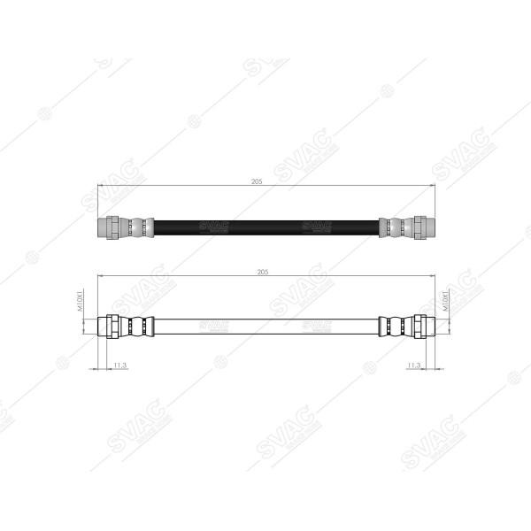 SVAC 10-184 Arka Fren Hortumu Passat A3 A6 95-01 