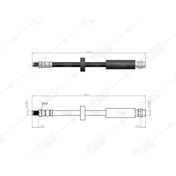 SVAC 10-186 Arka Fren Hortumu A6 Avant Quattro 05-11