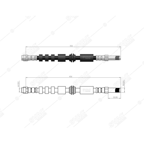 SVAC 10-189 Arka Fren Hortumu A6 2.0Tfsı 11-18 1.8Tfsı 14-18 3.0TDI 10-18
