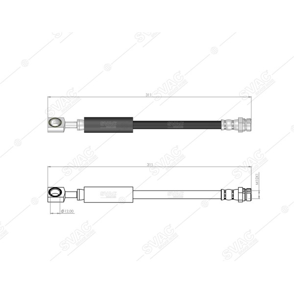 SVAC 10-200 Fren Hortumu Arka Leon Octavia 13- 