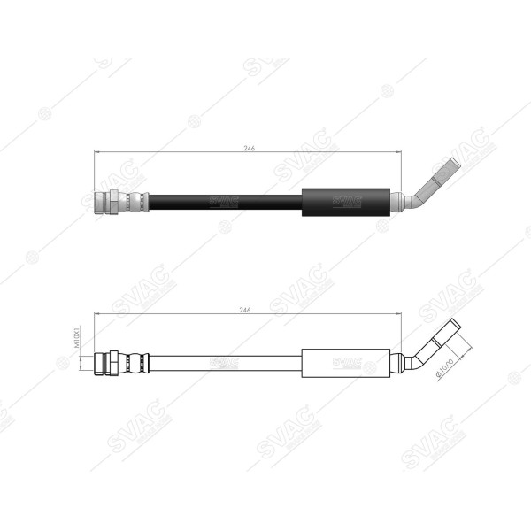 SVAC 10-201 Fren Hortumu Arka Ateca Touran Tiguan 16- Leon Golf Vıı 13-20 Arteon 17- Passat 15- 