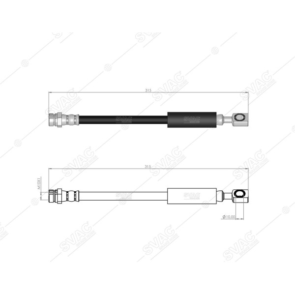 SVAC 10-202 Arka Fren Hortumu A3 Leon Octavia Golf Vıı Golf Vıı 12- 