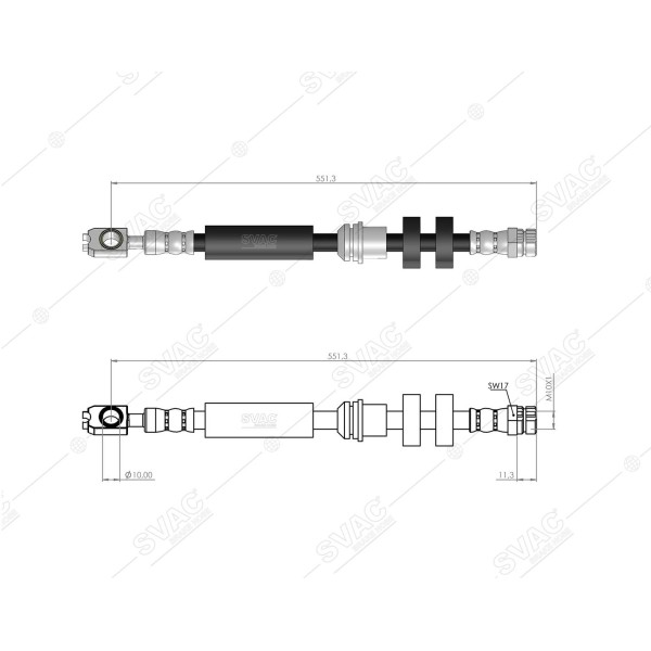 SVAC 10-206 Fren Hortumu Ön Polo A1 Ibiza Toledo Rapid 09-