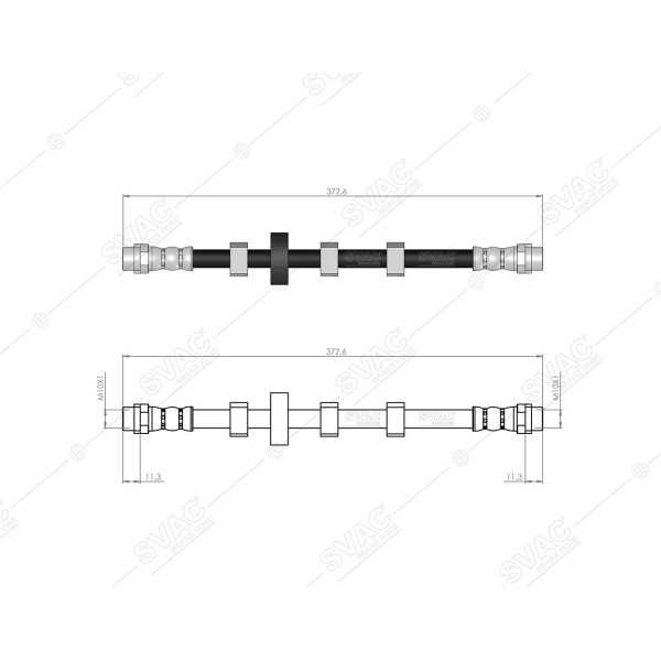 SVAC 10-211 Ön Fren Hortumu Sol Transporter T4 90-03 