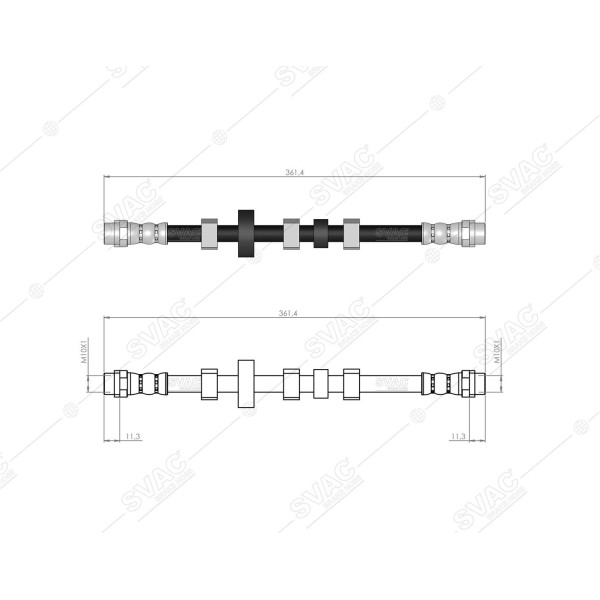 SVAC 10-212 Ön Fren Hortumu Sol Transporter T4 90-03 
