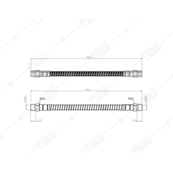 SVAC 10-215 Arka Fren Hortumu Transporter IV 90-03