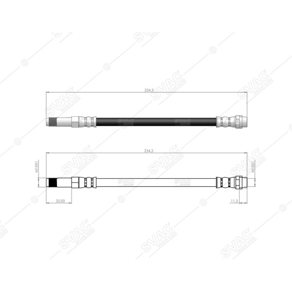 SVAC 10-218 Fren Hortumu Arka 230Mm T5 T6 T7 03-