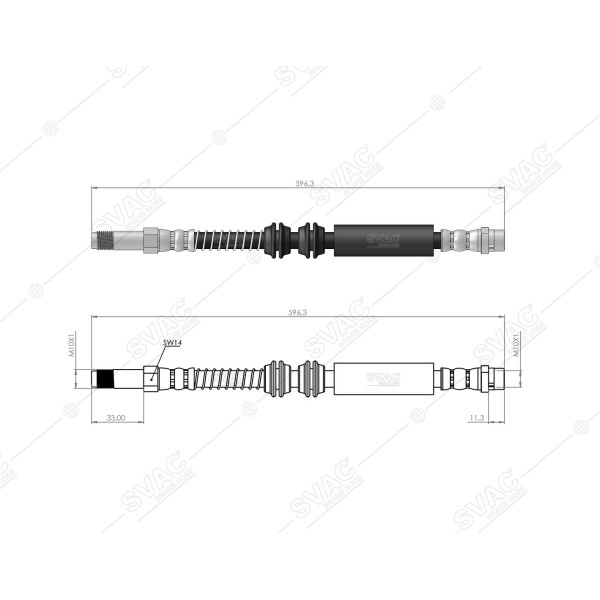 SVAC 10-219 Ön Fren Hortumu Transporter T5 03- 