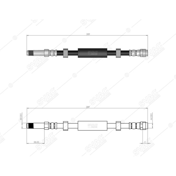 SVAC 10-221 Fren Hortumu Arka Axd Axe Axb Brs VW Transporter 1.9-2.5 TDI 2003-2009