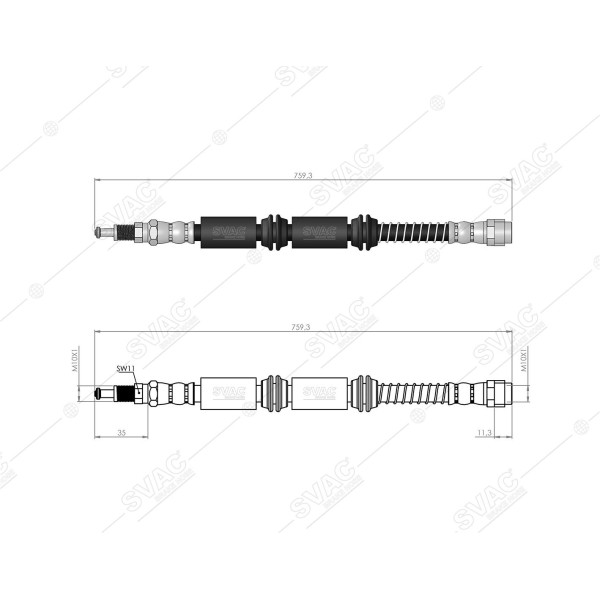 SVAC 10-223 Fren Hortumu Ön Porsche Cayenne 07-10 Touareg 05-10 