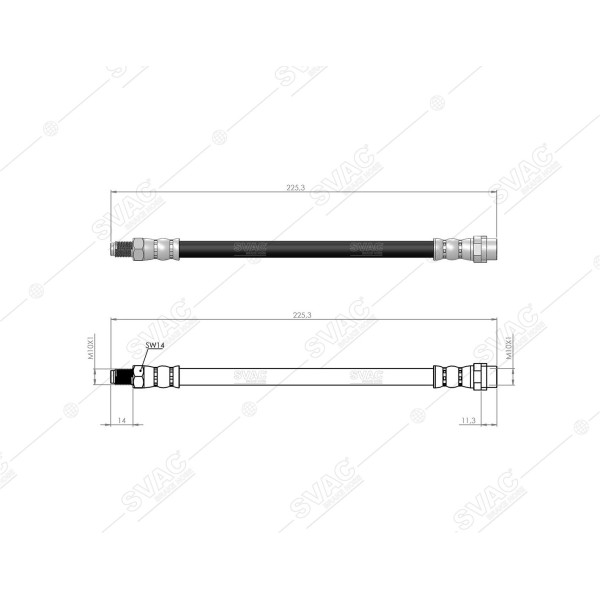 SVAC 10-233 Fren Hortumu Arka Alz Aeb Aff 1Z Aah Ahu Audi A4 Avant 1.6 1.8 T 1.9 TDI 2.8 1996/2001