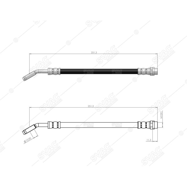 SVAC 10-234 Arka Fren Hortumu A4 Avant 94-01