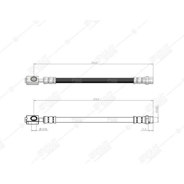 SVAC 10-237 Arka Fren Hortumu A4 00-08 Exeo 08-