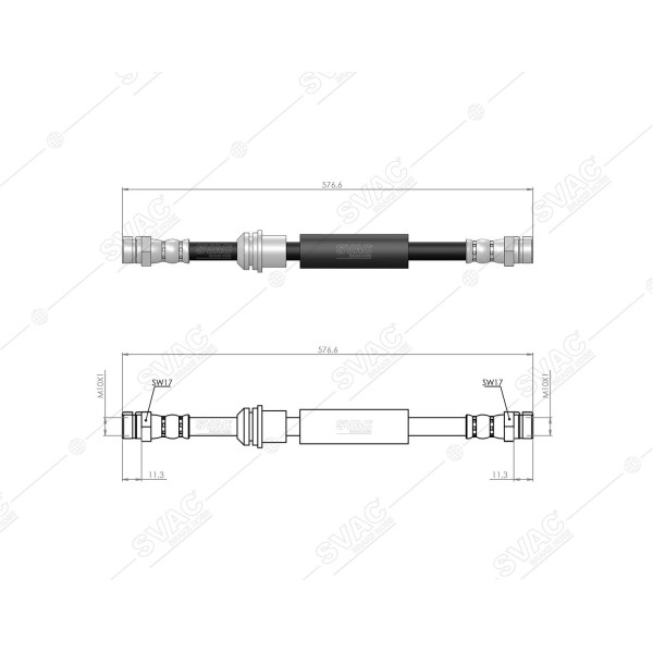 SVAC 10-238 Fren Hortumu Ön Cfgb Cbbb Audi Tt-Roadster 1.8 Tfsı - 2.0 TDI 2006/2014 