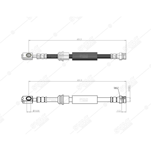 SVAC 10-239 Fren Hortumu Ön Cfgb Cbbb Audi Tt-Roadster 1.8 Tfsı 2.0 TDI 2006/2014 