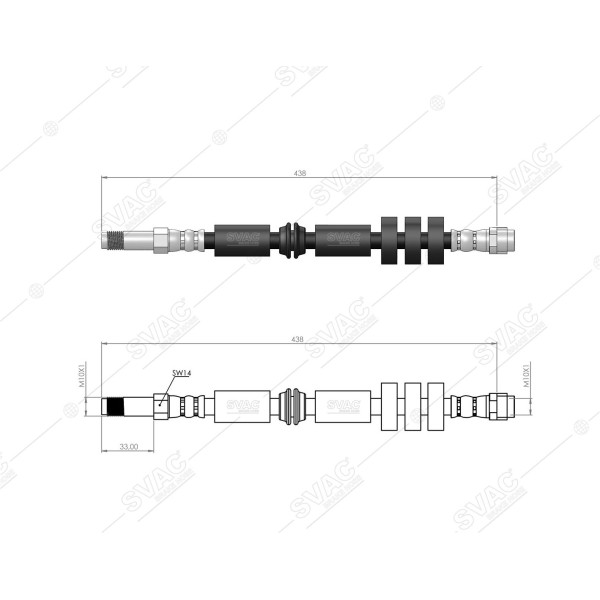 SVAC 10-243 Fren Hortumu Cgld Cahb Cjca Cglc Audi A4 2.0-3.0 TDI 2009-2016