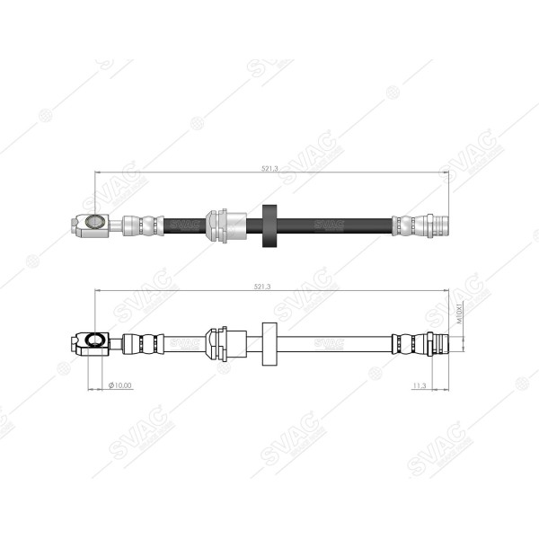 SVAC 10-249 Fren Hortumu Ön Audi A2 1.4 1.6 Fsı Audi 00-05