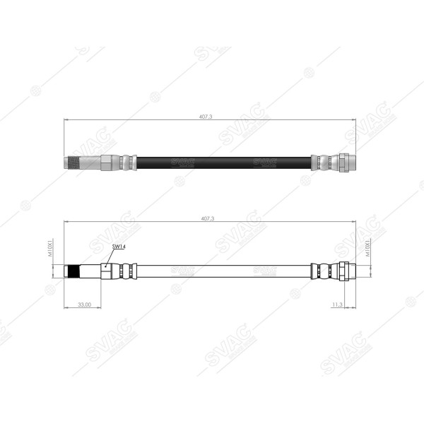 SVAC 10-252 Ön Fren Hortumu Lt28 Lt35 Lt46 01-06 / Sprinter 95-04 